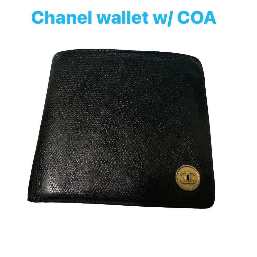 Chanel Coco Button Bifold Wallet With Hologram with COA